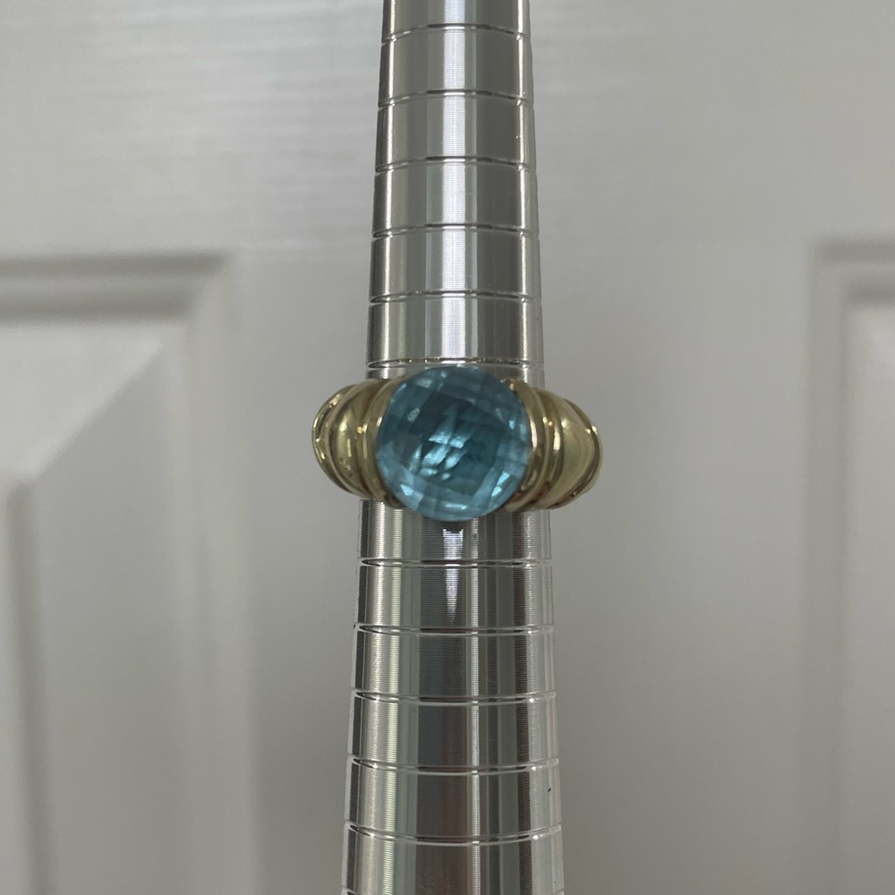 David Yurman Blue Topaz Ring size 5